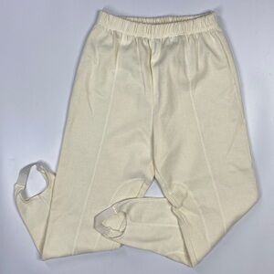 Vintage Jeremy Beau By Golden Touch Off White Stirrup Pants Size Large 80s
